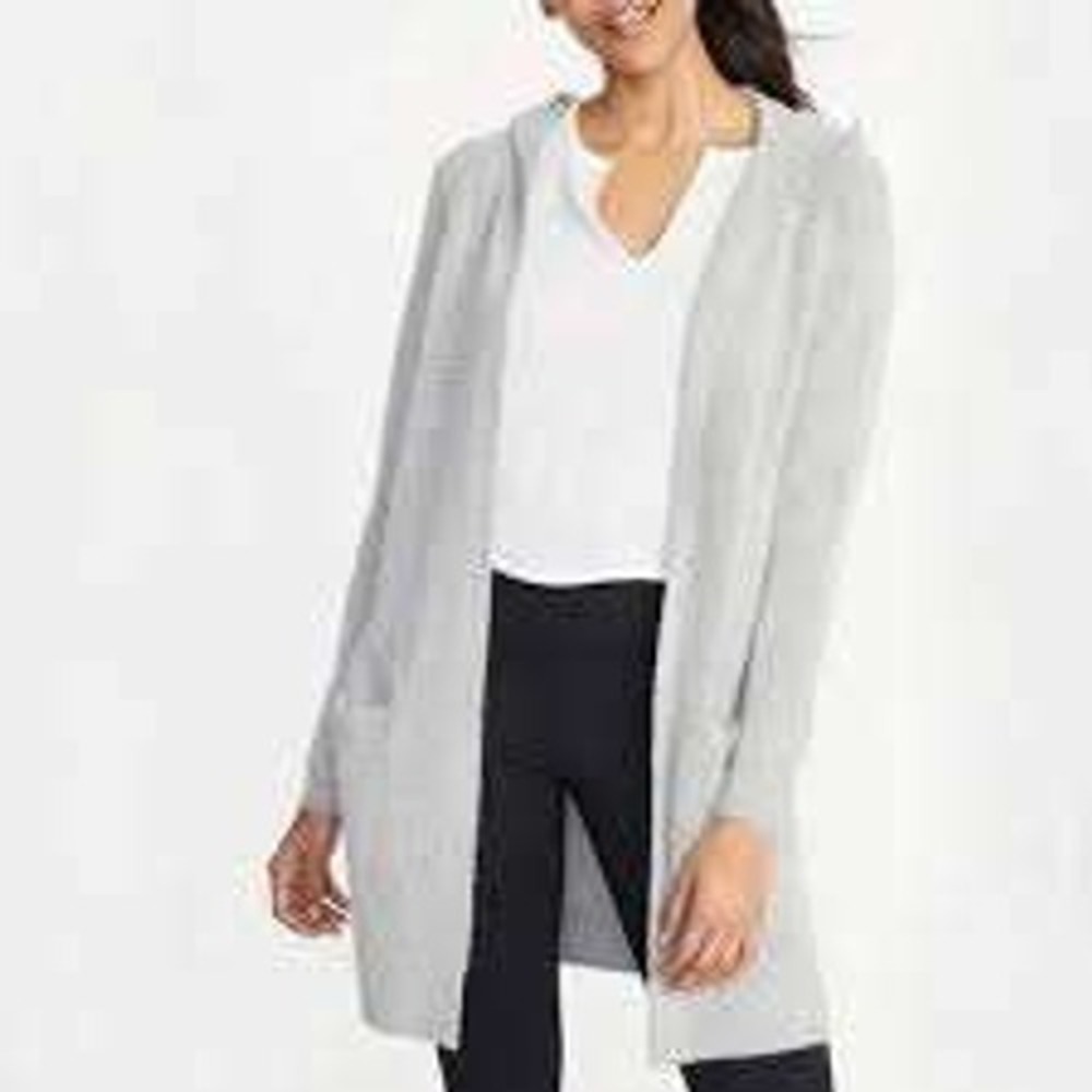 Old Navy Cardigan Women‎ XXL Gray Space Dye Open Front Pocket
